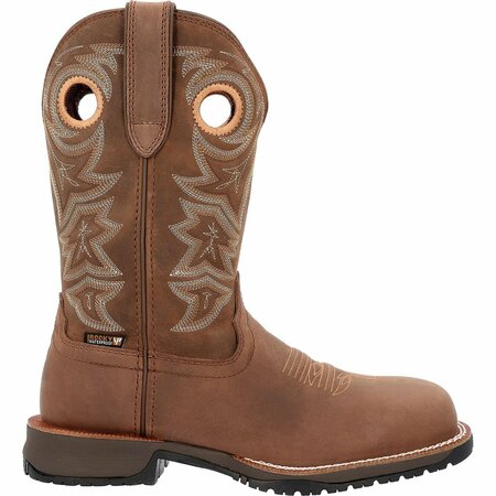 Rocky Rosemary Women's Composite Toe Waterproof Western Boot, BROWN, M, Size 10 RKW0403
